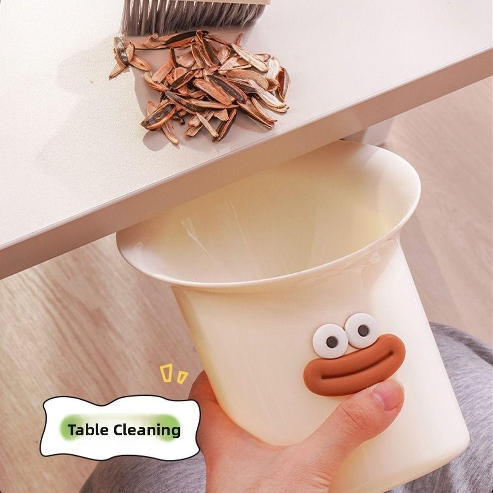 Cute Desktop Trash Can Large Caliber Paper Basket Multifunctional Rubbish Bin  Living Room