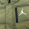 Jordan Pure Color Casual Hooded Large Pocket Down Jacket Kids Outerwear Canvas-Olive-Green FV2740-398