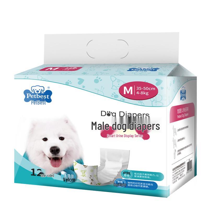 Disposable Male Dog Diapers for Teddy, Bichon Frise, and More - Pet Sanitary Underwear