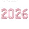 2026 Nummer Aluminiumfolienballon Gold Silber Frohes Neues Jahr Ballon Hochzeit Party Dekoration Ballons 32 Zoll Geburtstag Zubehör