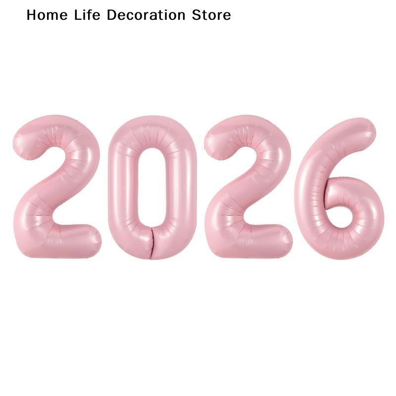 2026 Nummer Aluminiumfolienballon Gold Silber Frohes Neues Jahr Ballon Hochzeit Party Dekoration Ballons 32 Zoll Geburtstag Zubehör