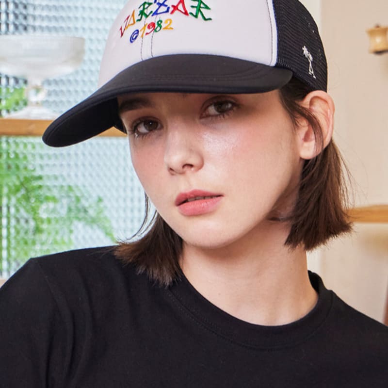 

VARZAR Palm Tree Logo Ordinary Mesh Cap Black FREE