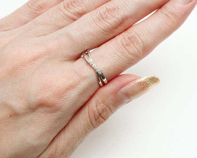 KASHIMA K10WG Diamond Ring 18 [KASHIMA] 0.03ct