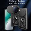 Hülle für Tecno Camon 40 Premier 5G Hülle Schiebekamera Schutz Ringständer Stoßfeste Abdeckung Capa Funda