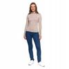 Women's Smooth Viscose Blouse with Long Sleeves, Elegant Turtleneck, MORAJ XXL Beige