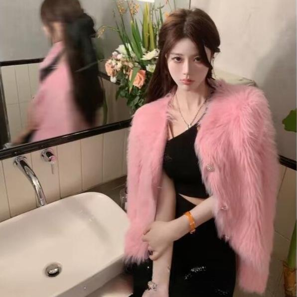 Imitation Mink Cashmere Knitted Cardigan Sweater Coat Women Autumn Winter Popular European Soft Cardigan Sweater Female