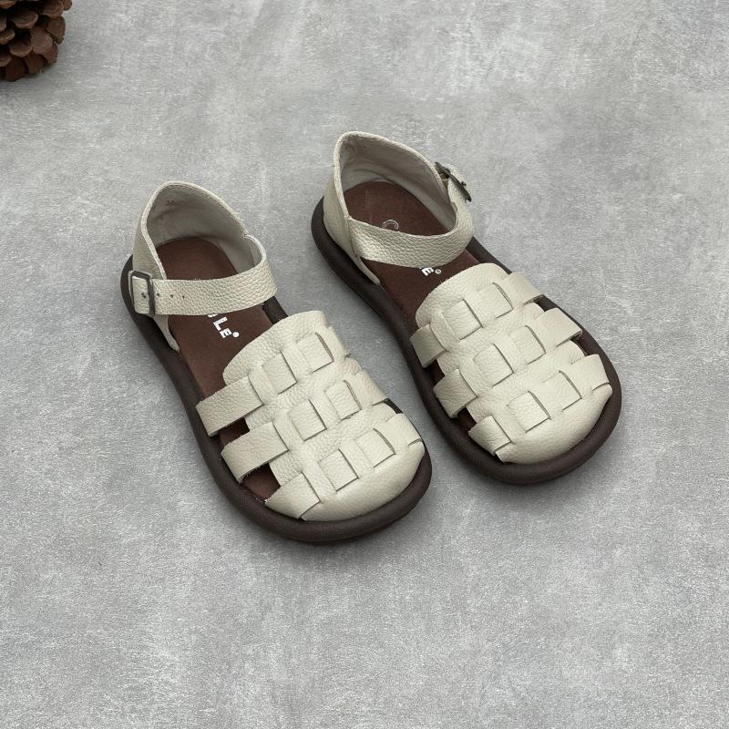 Anti-slip Shoes, Large Size, New Style, Round Toe, Flat Bottom, Women's Sandals