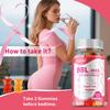 Multivitamin gummies, rich in vitamins A, C, E, and B6 extracts, support skin health, suitable for adults.