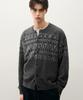 Draw Fit Wool Hairy Nordic Round Cardigan [M.Charcoal]