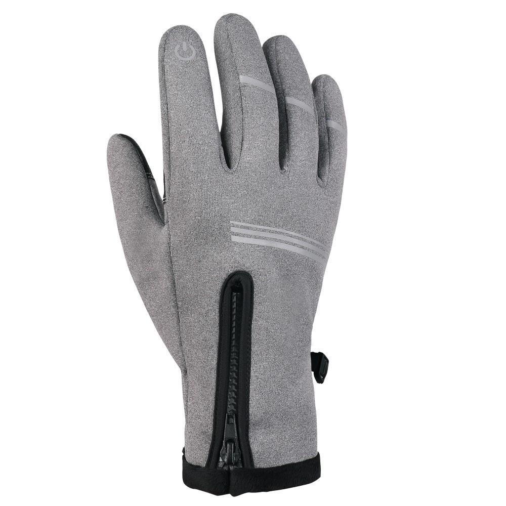 Touchscreen Cycling Gloves, Size , Gray/Black