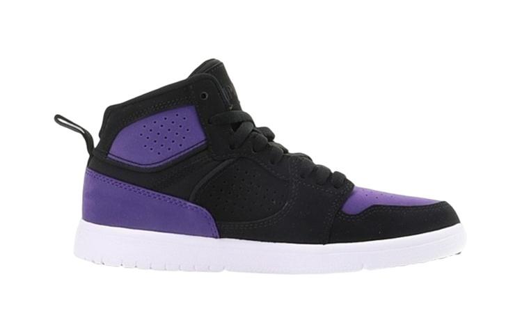 Jordan Access Slip Resistant Cushioning Abrasion Resistant Breathable Mid top Children's Basketball Shoes Black Purple AV7942-005
