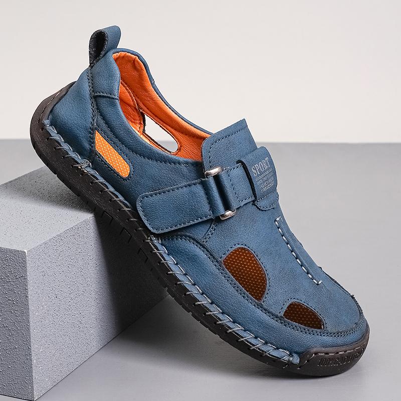 Hot Sale Summer Men's Sandals Outdoor Men's Beach Sandals Handmade Leather Roman Sandals Fashion Men Water Trekking Sandals
