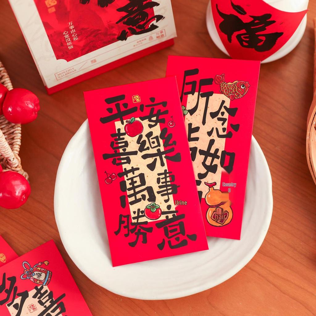 2026 Good Day Red Envelope: High-Value Chinese Calligraphy Blessing for New Year & Spring Festival
