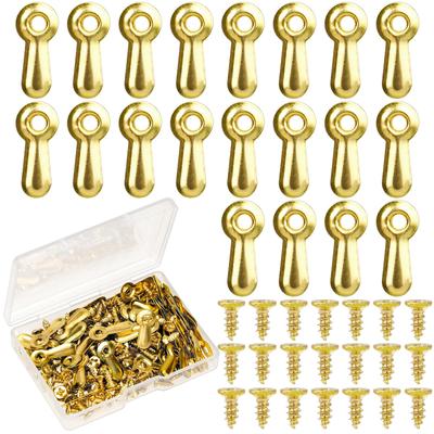 100PC Frame Picture Turn Button Fasteners Set Gold Hardware Backing Clips Picture Frame Backing Clips