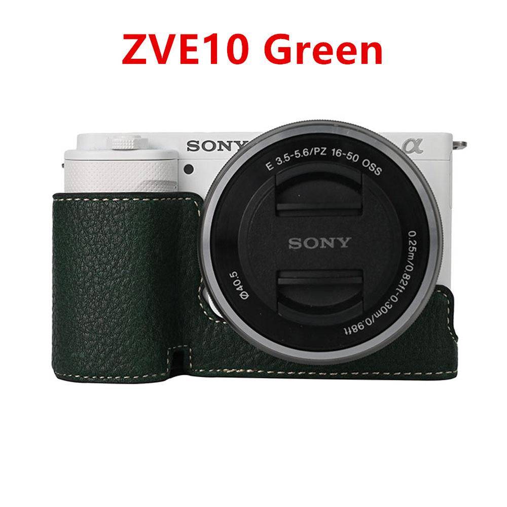 Camera Half Case for Sony A6700 A6400 A6300 A6100 A6000 ZVE10 ZVE10II ZVE10M2 A7R5 A7CII A7C2 Bottom Opening Cover PU Leather