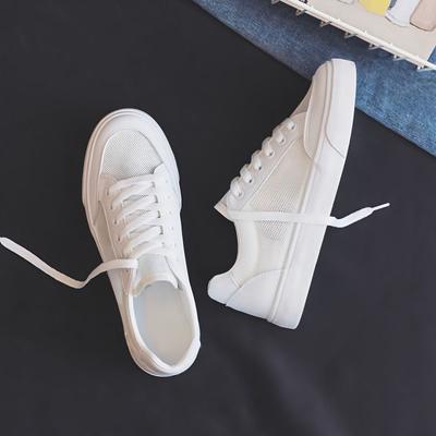 Summer Thin Breathable White Shoes Women's Shoes New Versatile Sneakers Hollow Mesh Surface Mesh Surface Shoes Sneakers Cloth Shoes
