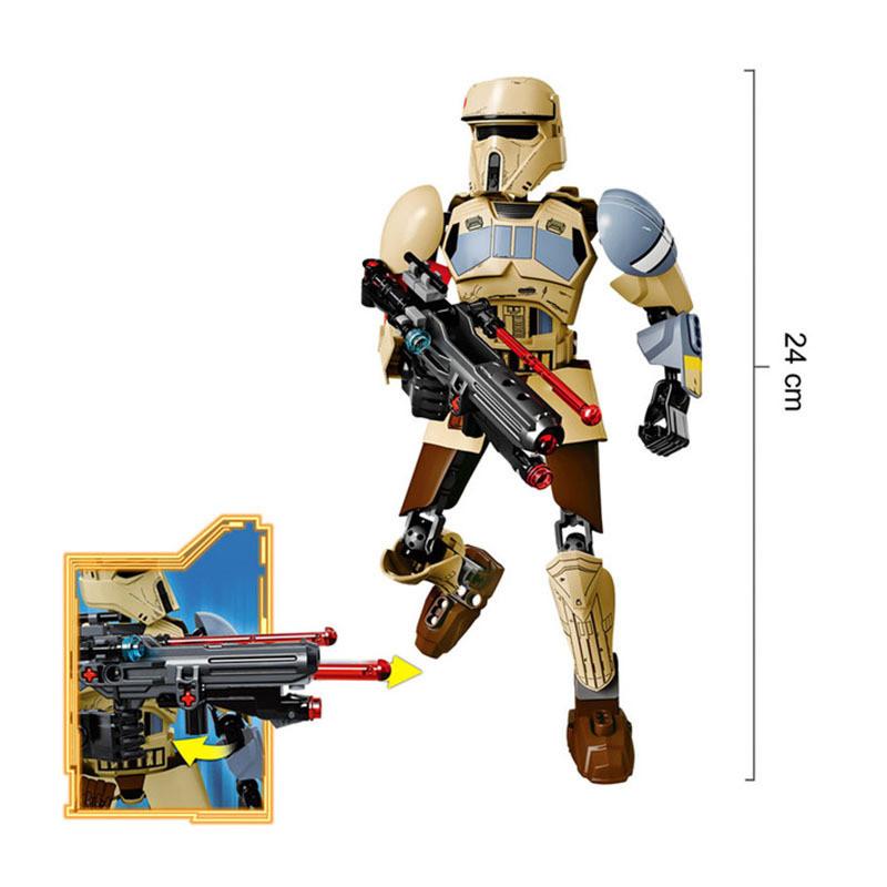 Klocki konstrukcyjne z serii Star Wars z ruchomymi mini figurkami do kreatywnej zabawy dla dzieci