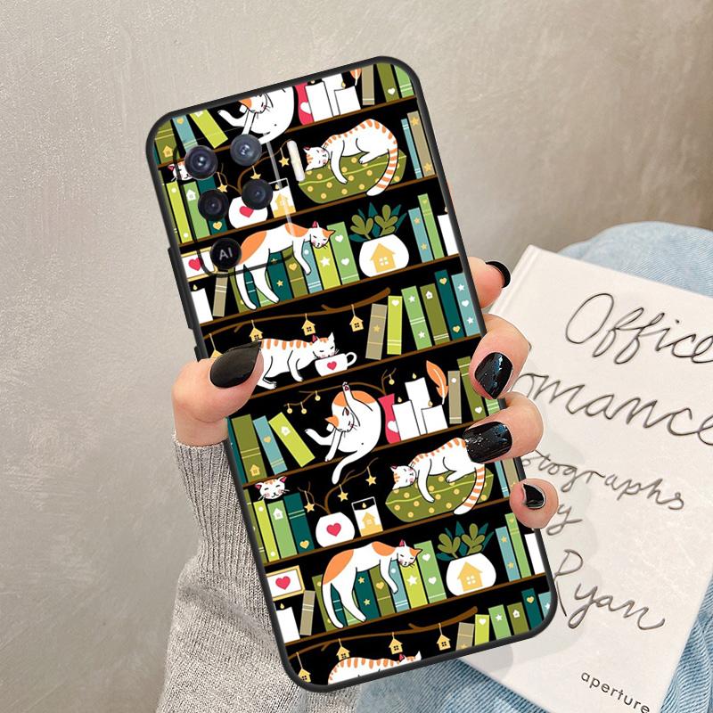 

Library Magic cats Kitten Case For Oppo A78 A98 A18 A38 A58 A60 A80 A40 A77 A57 A17 A74 A54 A94 A96 A76 A16 A15 A5 Pro OPPO A74 5G