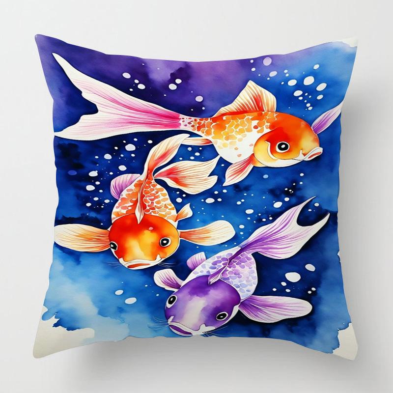 Meereslebewesen Thema Kissenbezug Zuhause Wohnzimmer Sofa Dekorative Kissenhülle 45X 5cm 50X 50cm Maschinenwaschbar Strandstil