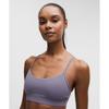 Lululemon Flow Y BrA Nulu  Light Support  A C Cups grApe Mist