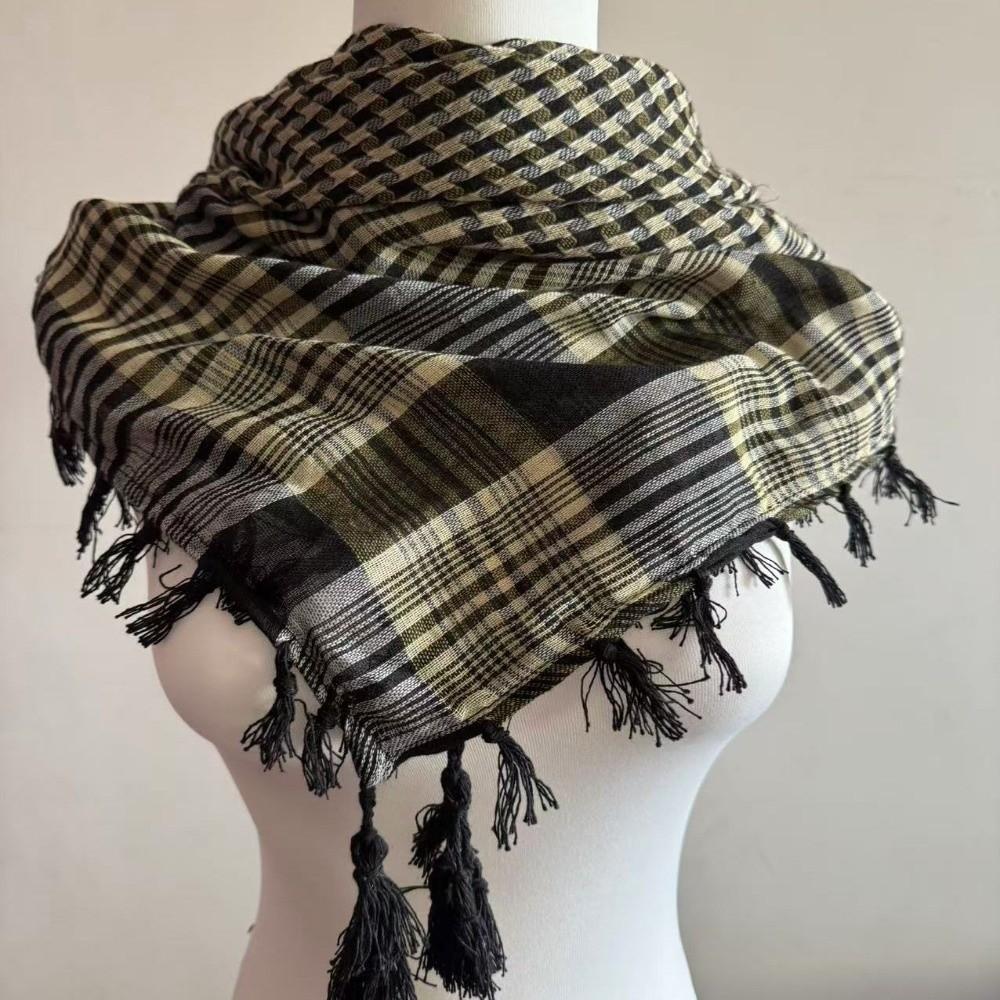with Tassel Arab Shemagh Wrap Style Headscarf Arabic Scarf Head Neck Scarf Costume Events