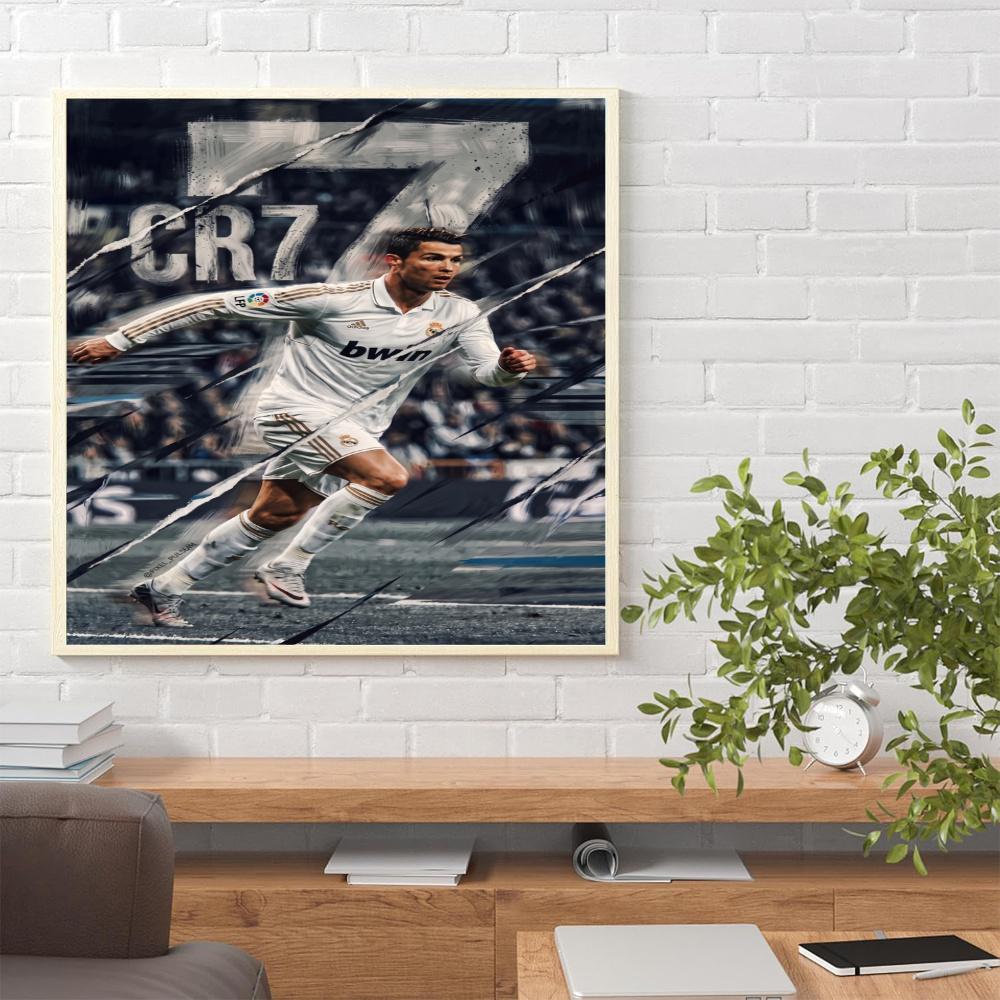 Cristiano Ronaldo Diamond Painting Round Diamond Mosaic Rhinestones Diamond Embroidery Craft Kit Wall Decor Without Frame