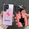 Zodiac Sign Gemini Mobile Phone Case for Samsung Galaxy S26 S25 S24 S23 S22 S21 S20 Note20 Plus FE Ultra Glass Colorful Cover
