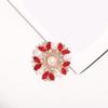 Shimmering Rhinestones Flower Brooch Multi Use Scarf Pin For Jackets Blouses Elegant Women Accessories Gift