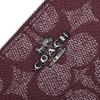 Coach Boxed 16 Logo Zip Closure Coated Canvas Clutch Small Women's Wine