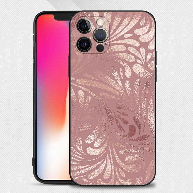 

Чехол для телефона Apple Iphone 14 13 12 11 Pro Max 13mini Xs Max Xr X 7 8 6 6s Plus Shell Fundas Beauty с рисунком розового золота и звезд For iPhone 11