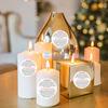 500Pcs/1Roll Candle Warning Labels Wide Applications Warning Easy to Paste Round Black And White Warning Labels for Bedroom
