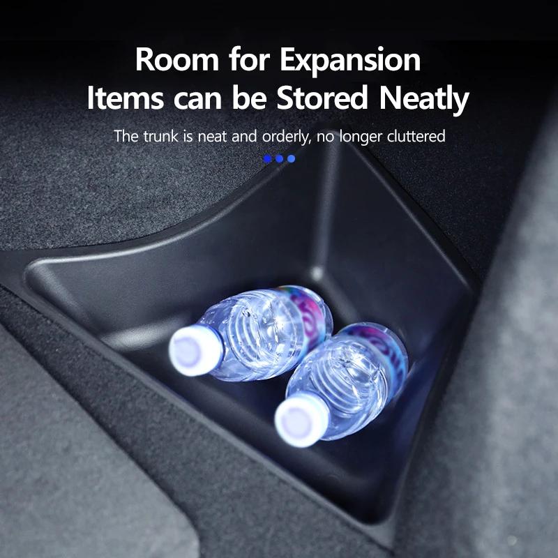 Rear Trunk Side Organizer Storage Box For Tesla Model 3 Highland 2025 Waterproof Odorless Side Storage Bins Trunk Accessories