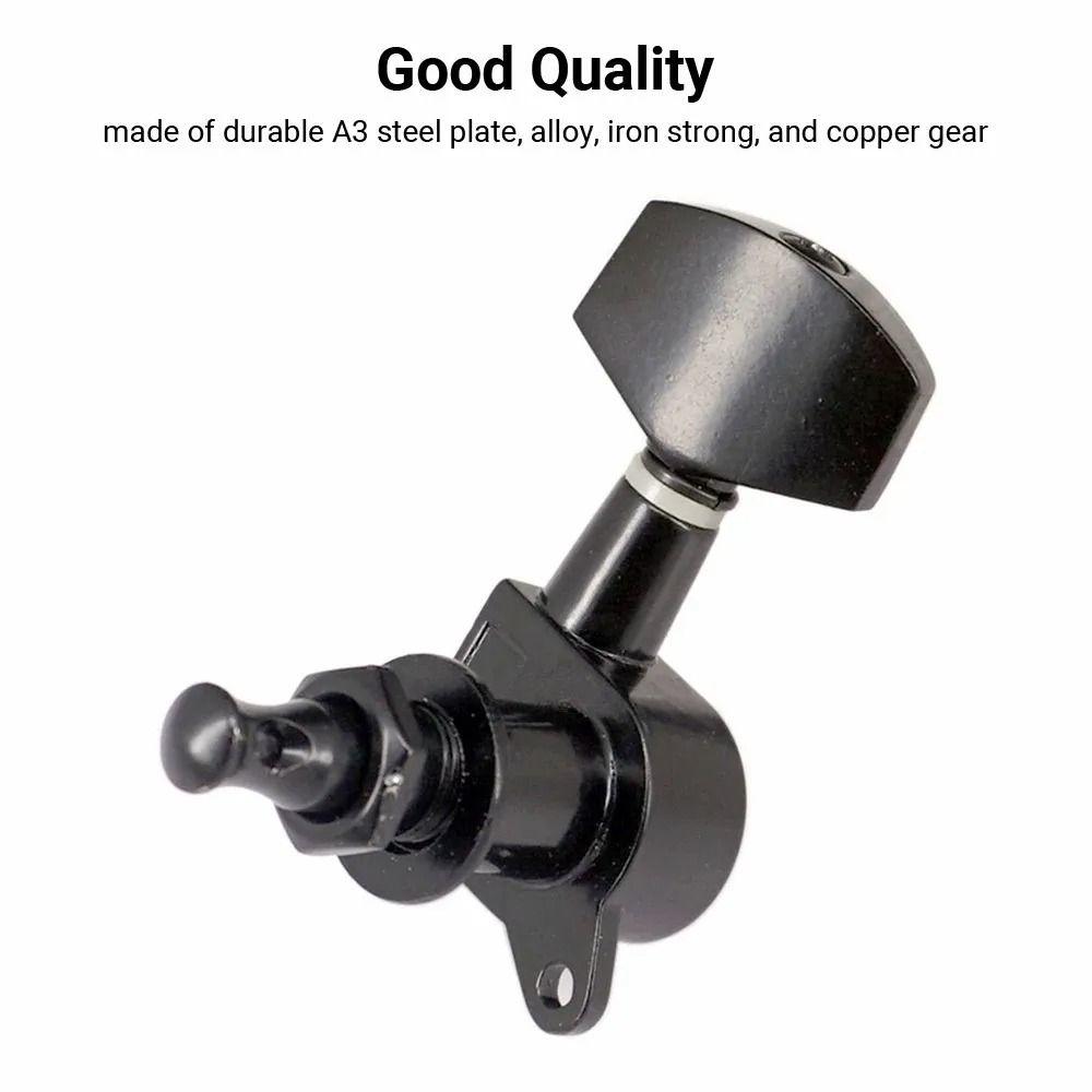 6pcs Metal Sealed Guitar String Pegs Machine Heads Guitar String Tuning Pegs  Folk Acoustic