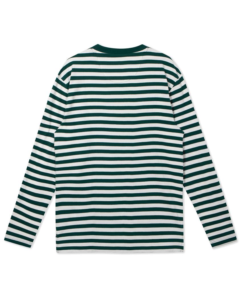 USPOLOASSN Cotton Round T-Shirt_Green Stripe
