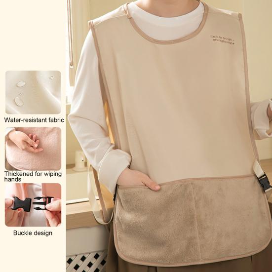 Vest Style Apron for Women Kitchen Cooking Smock with Handy Wipe And Pockets Sleeveless Cooking Apron for Home Painting BBQ Hosting
