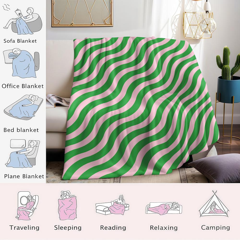 Blush Swirl Flannel Blanket Warm Soft Halloween Christmas Couch Warm Cozy Decorative Decor Gift for All Season