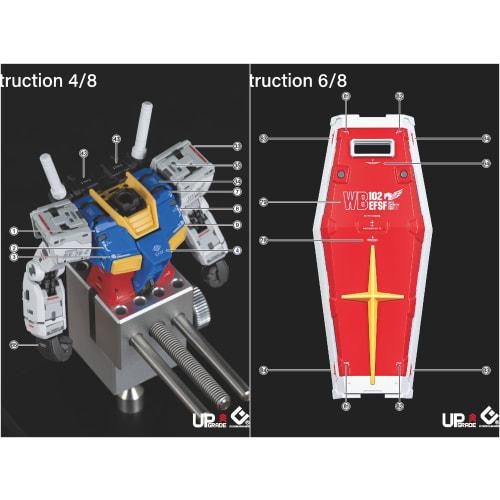 Face Parts & Decal Set for RG RX-78-2 Gundam Ver. 2.0 Modification Parts, 1/144 Ver. 2.0 Modification G-3 Gundam, G-3 RX-78-3 Weapon Set, Detail-up Fo