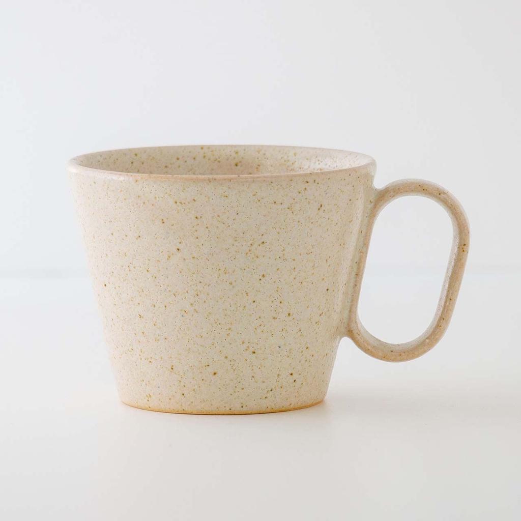 Wired Beans Eternal Shigaraki Ware Wheat Beige 240ml Mug, Mug,