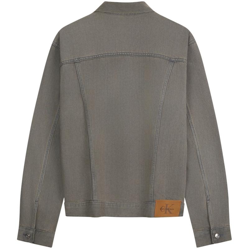 Calvin Klein American Style Retro Minimalist Lapel Denim Jacket Unisex jackets 4LF760G