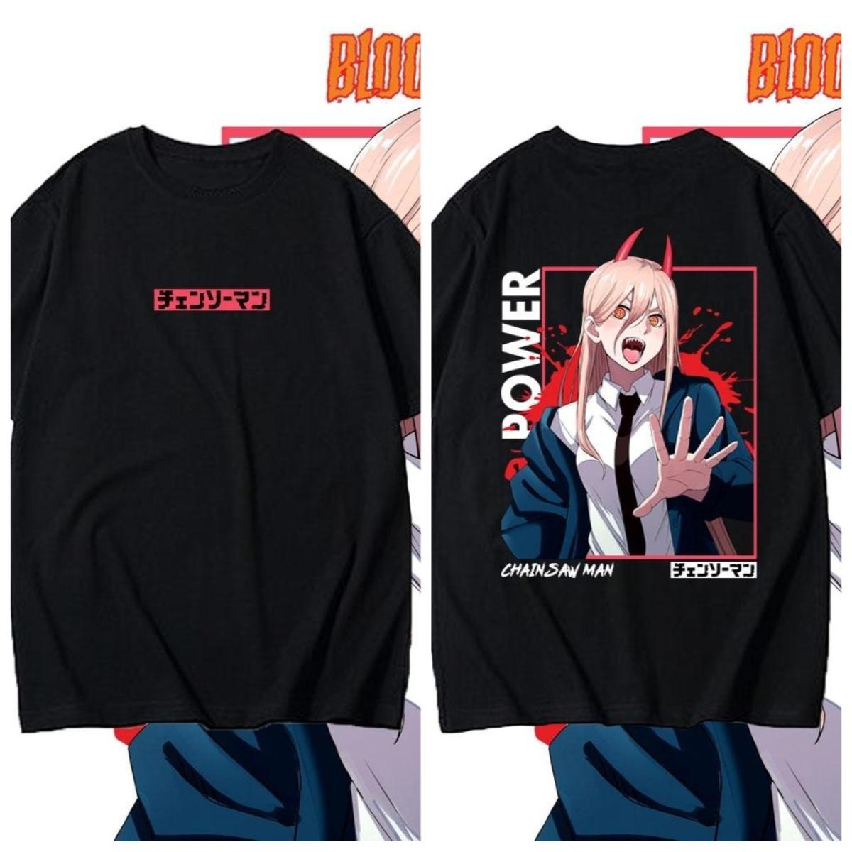 

Chainsaw Unisex Power Anime Printed Tshirt Unisexs and Womens Tshirt Unisexs Top Sports Tshirt 2026 Summer New Tee S
