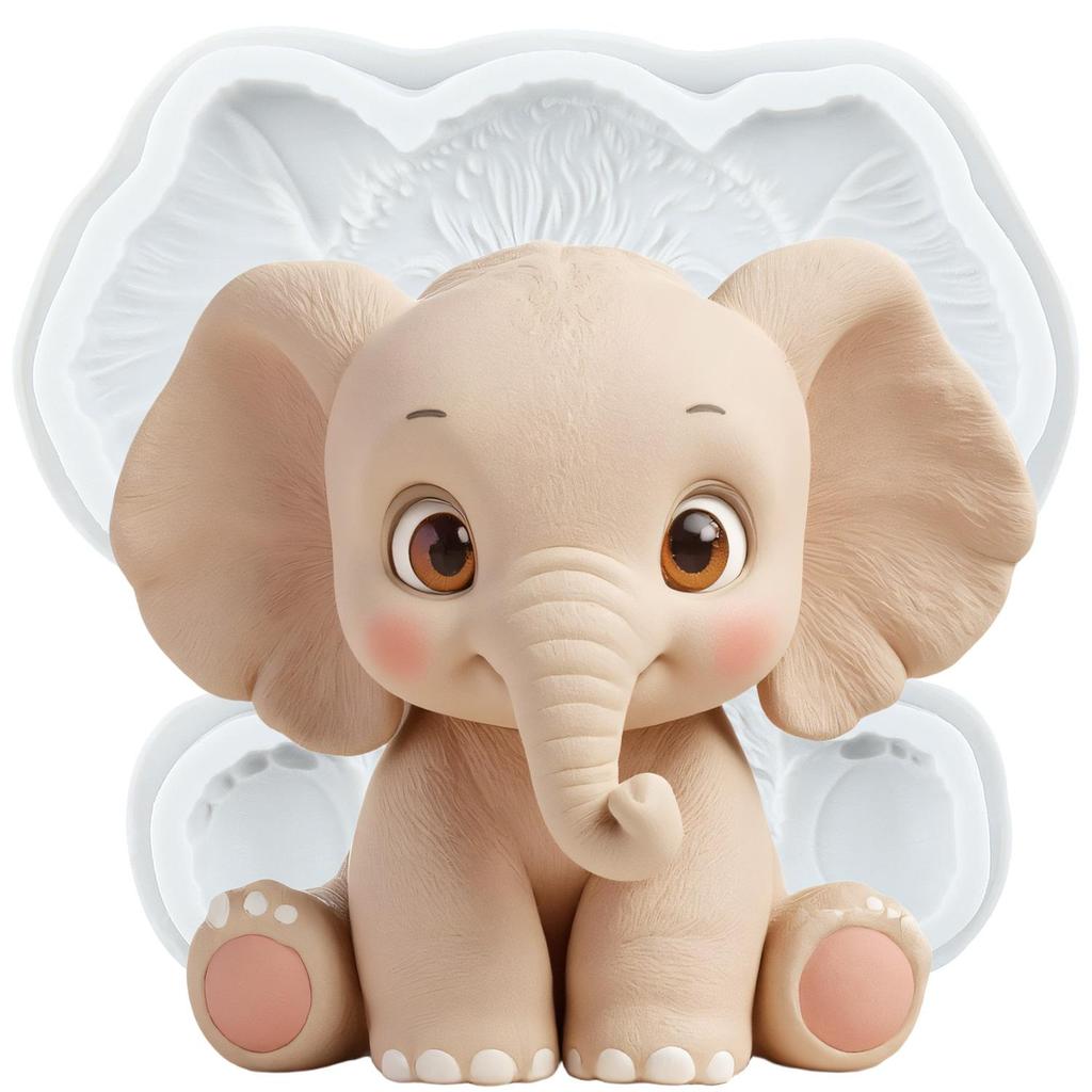 Elephant Silicone Molds Elephant Fondant Mold Cake Decorating Tools Cupcake Topper Chocolate Candy Craft Gum Paste Polymer Clay
