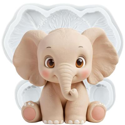 Elephant Silicone Molds Elephant Fondant Mold Cake Decorating Tools Cupcake Topper Chocolate Candy Craft Gum Paste Polymer Clay