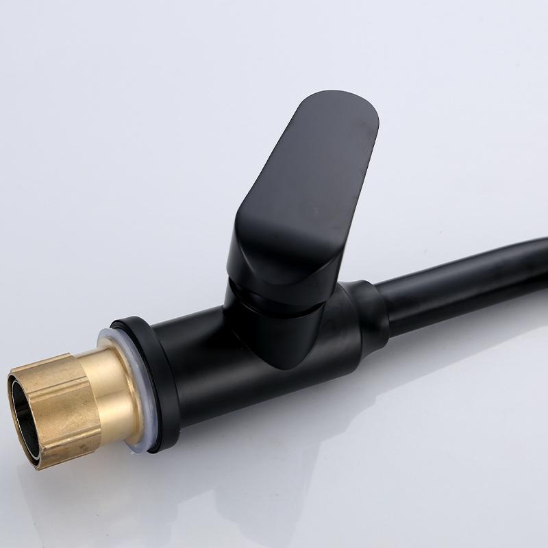 Neuer 304 Edelstahl Schwarz/Silber/Gebürstet Waschtischbecken Badezimmerarmatur Einhebelgriff Warm- und Kaltmischbatterie Deckmontage