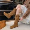 Hot Selling Women's Short Boots 2025 Autumn Vintage Suede Ankle Botas Women Solid Tassel Flat Bottom Females Shoes Botas Mujer