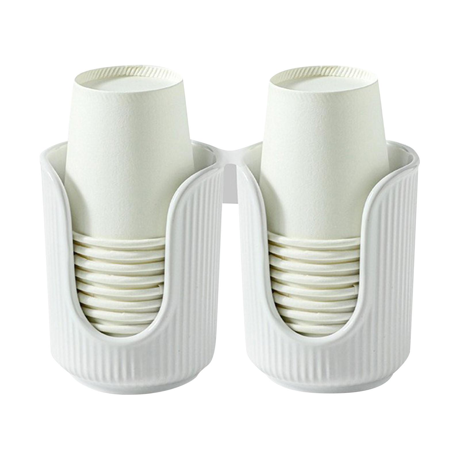 

Диспенсер для унитаза, силиконовый держатель для жидкости для полоскания рта, набор из 2 предметов, диспенсер для одноразовых стаканчиков на 3–5 унций, для туалетного столика One Size белый