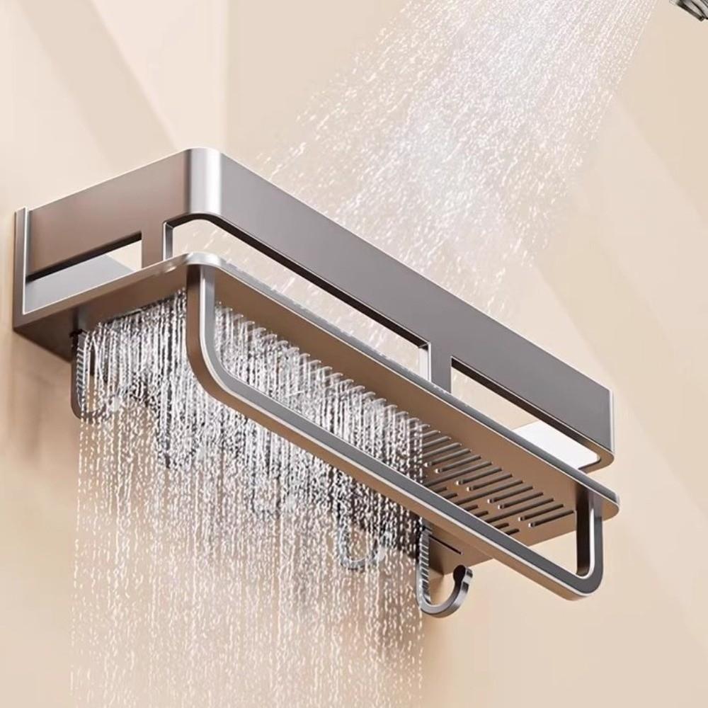 Rustproof Wall Shelf Wear-resistant Organizer Rack Durable Shower Storage Rack  Apartment