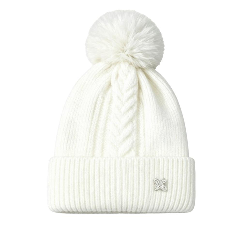 Ear Protection Knitted Cap Windproof Pompoms Hat Casual Winter Hat Outdoor
