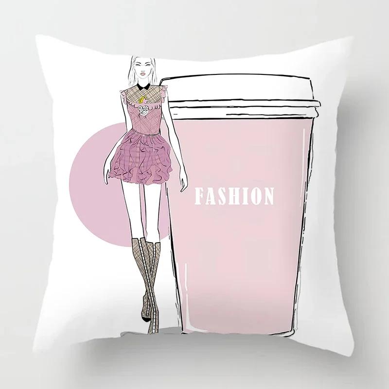 Nordic Fashion Water Cup Pillowcase Women's Favorite x Pillowcase Cushion Cover Sofa Home Decor Living Room Decor x
