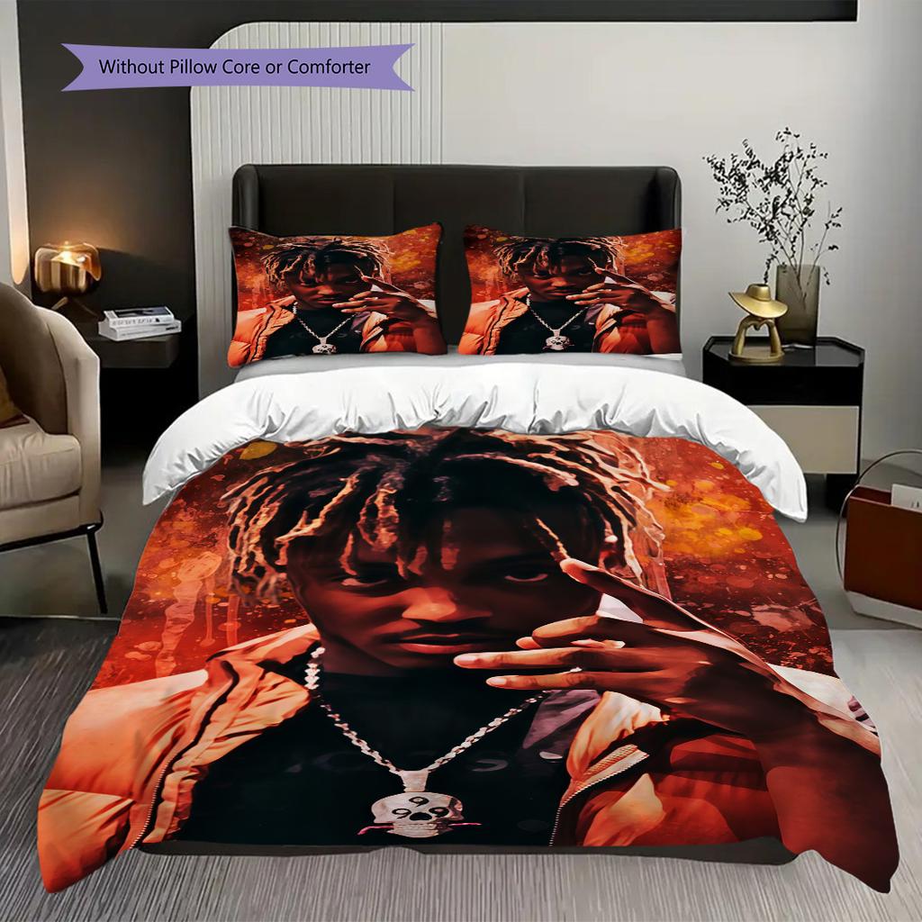 Juice Wrld Legacy Music Impact Threepiece Set 1 Duvet Cover 2 Pillowcase Without Core Soft And Comfortable Christmas Birthday Gift