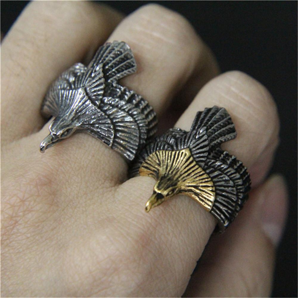 3pcs/lot Fast Shipping Flying Eagle Ring 316L Stainless Steel Jewelry New Biker Eagle Ring